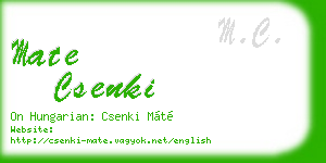 mate csenki business card